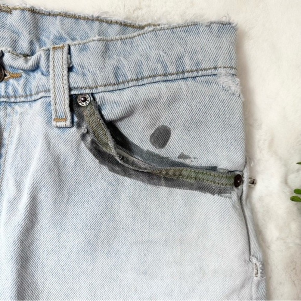 LEVI’S | Orange Tab Vintage Destroyed 560 Jean Shorts/Jorts Sz 29 Custom Cut Off - Picture 3 of 10